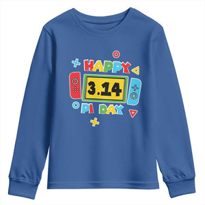 Funny Pi Day Youth Sweatshirt Video Game Gamer Math Kids Boys Men TS09 Royal Blue Print Your Wear