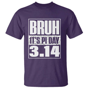 Funny Pi Day T Shirt Bruh It's Pi Day 3,14 Math Lover TS09 Purple Print Your Wear