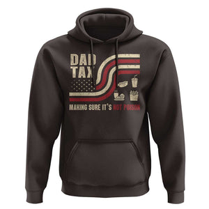 Dad Joke Hoodie Making Sure It's Not Poison USA Flag Patriotic Father's Day TS09 Dark Chocolate Print Your Wear