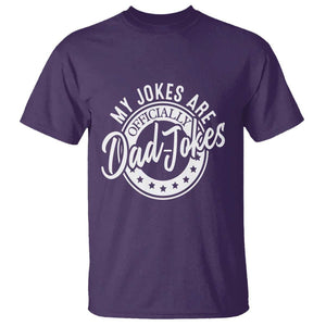 Funny My Jokes Are Officially Dad Jokes T Shirt TS09 Purple Print Your Wear