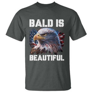 American Eagle Bald Is Beautiful T Shirt TS09 Dark Heather Print Your Wear