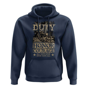 Veteran Hoodie Duty Honor Courage Patriotic American Flag TS09 Navy Print Your Wear