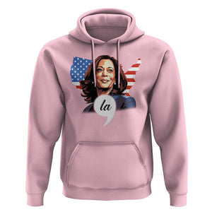 Comma La Harris Hoodie American Flag President 2024 TS09 Light Pink Print Your Wear