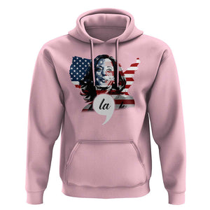 Comma La Harris Hoodie American Flag President 2024 TS09 Light Pink Print Your Wear