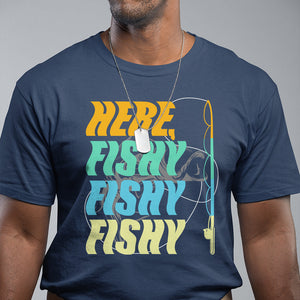 Here Fishy Fisherman Fishing Sport Angler T Shirt TS09 Printyourwear