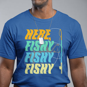 Here Fishy Fisherman Fishing Sport Angler T Shirt TS09 Printyourwear