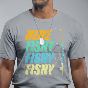 Here Fishy Fisherman Fishing Sport Angler T Shirt TS09 Printyourwear