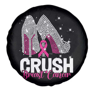 Crush Breast Cancer Awareness Spare Tire Cover Bling High Heels Pink Ribbon TS09 Print Your Wear