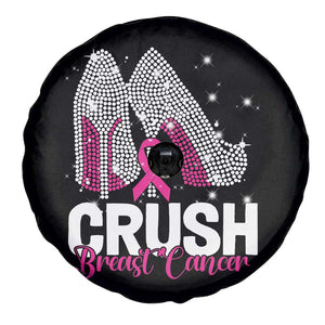 Crush Breast Cancer Awareness Spare Tire Cover Bling High Heels Pink Ribbon TS09 Print Your Wear
