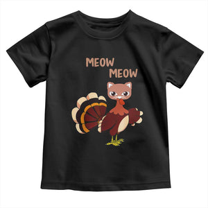 Thanksgiving Baby Shirt Funny Turkey Fake Meow Meow TS09 Black Print Your Wear