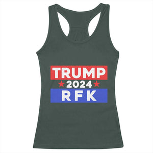 Trump RFK 2024 Racerback Tank Top Kennedy Trump Won US President 2024 TS09 Dark Forest Green Print Your Wear