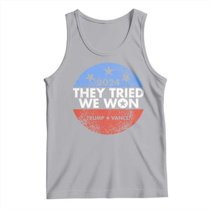 Trump Won 2024 Tank Top They Tried We Won US President TS09 Athletic Heather Print Your Wear