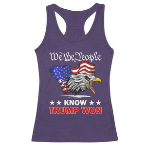 We The People Know Trump Won 2024 Racerback Tank Top TS09 Purple Print Your Wear