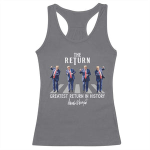 Trump Won 2024 Racerback Tank Top The Return Trump Funny Dancing TS09 Charcoal Print Your Wear