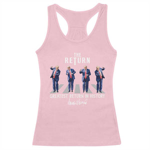 Trump Won 2024 Racerback Tank Top The Return Trump Funny Dancing TS09 Light Pink Print Your Wear