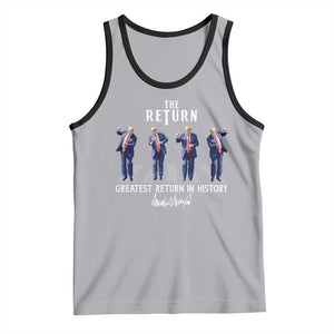 Trump Won 2024 Tank Top The Return Trump Funny Dancing TS09 Athletic Heather Black Print Your Wear