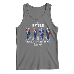 Trump Won 2024 Tank Top The Return Trump Funny Dancing TS09 Black Heather Print Your Wear
