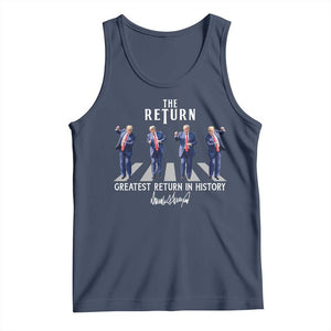 Trump Won 2024 Tank Top The Return Trump Funny Dancing TS09 Navy Print Your Wear