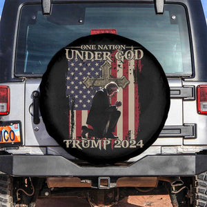 Trump Won 2024 Spare Tire Cover One Nation Under God TS09 No hole Black Print Your Wear