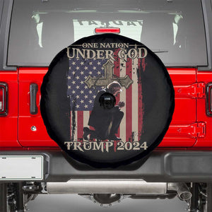 Trump Won 2024 Spare Tire Cover One Nation Under God TS09 Black Print Your Wear