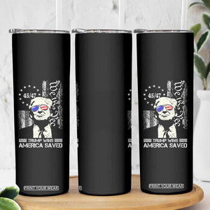 Trump Wins America Saved Skinny Tumbler TS09 Print Your Wear