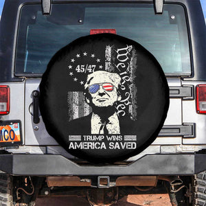 Trump Wins America Saved Spare Tire Cover TS09 No hole Black Print Your Wear