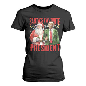 Christmas Trump T Shirt For Women Santa's Favorite President TS09 Black Print Your Wear