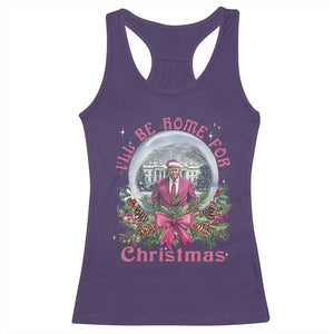 Christmas Trump Racerback Tank Top I'll Be Home For Christmas Coquette TS09 Purple Print Your Wear