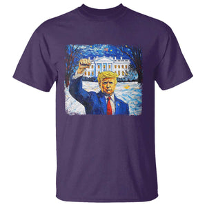 Trump 2024 T Shirt Christmas Starry Night Vincent Van Gogh TS09 Purple Print Your Wear
