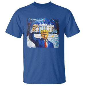 Trump 2024 T Shirt Christmas Starry Night Vincent Van Gogh TS09 Royal Blue Print Your Wear