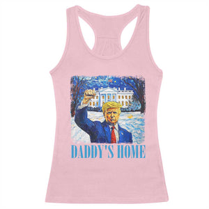 Trump 2024 Racerback Tank Top Daddy's Home Starry Night Christmas TS09 Light Pink Print Your Wear