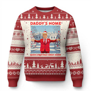 Xmas Trump Ugly Christmas Sweater Daddy's Home Make Christmas Great Again TS09 Red Print Your Wear