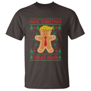 Funny Christmas Trump T Shirt Gingerbread Trump Make Christmas Great Again TS09 Dark Chocolate Print Your Wear