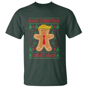 Funny Christmas Trump T Shirt Gingerbread Trump Make Christmas Great Again TS09 Dark Forest Green Print Your Wear