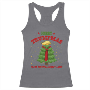 Christmas Trump Racerback Tank Top Merry Trumpmas Make Christmas Great Again TS09 Charcoal Print Your Wear