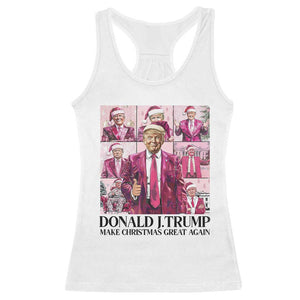 Christmas Trump Racerback Tank Top Pink Trump Era Make Christmas Great Again TS09 White Print Your Wear