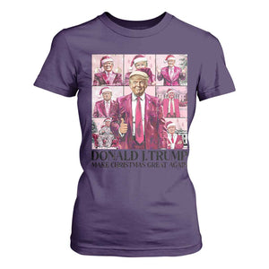 Christmas Trump T Shirt For Women Pink Trump Era Make Christmas Great Again TS09 Purple Print Your Wear