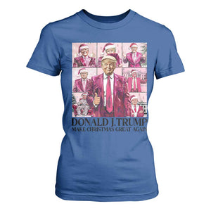 Christmas Trump T Shirt For Women Pink Trump Era Make Christmas Great Again TS09 Royal Blue Print Your Wear