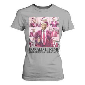 Christmas Trump T Shirt For Women Pink Trump Era Make Christmas Great Again TS09 Sport Gray Print Your Wear