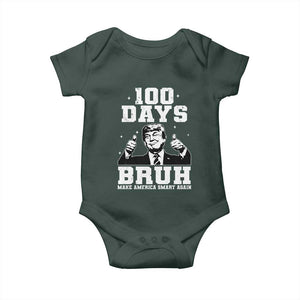 100th Day Of School Funny Trump Baby Onesie 100 Days Bruh TS09 Print Your Wear