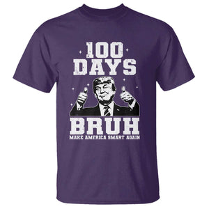100th Day Of School Funny Trump T Shirt 100 Days Bruh TS09 Purple Print Your Wear