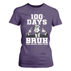 100th Day Of School Funny Trump T Shirt For Women 100 Days Bruh TS09 Purple Print Your Wear