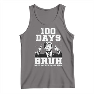 100th Day Of School Funny Trump Tank Top 100 Days Bruh TS09 Deep Heather Print Your Wear