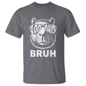 100th Day Of School Capybara T Shirt 100 Days Bruh Cool Capy Bara TS09 Charcoal Print Your Wear