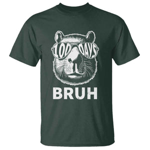 100th Day Of School Capybara T Shirt 100 Days Bruh Cool Capy Bara TS09 Dark Forest Green Print Your Wear