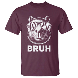 100th Day Of School Capybara T Shirt 100 Days Bruh Cool Capy Bara TS09 Maroon Print Your Wear
