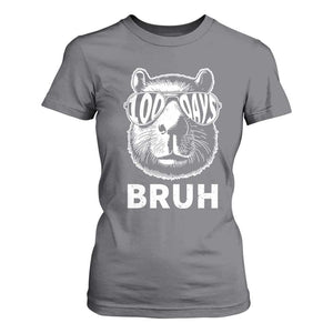 100th Day Of School Capybara T Shirt For Women 100 Days Bruh Cool Capy Bara TS09 Charcoal Print Your Wear