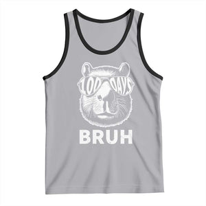 100th Day Of School Capybara Tank Top 100 Days Bruh Cool Capy Bara TS09 Athletic Heather Black Print Your Wear