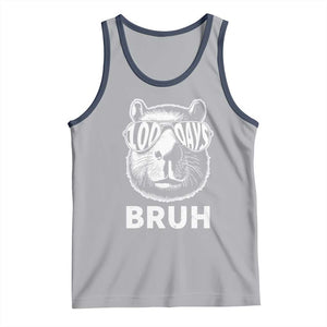 100th Day Of School Capybara Tank Top 100 Days Bruh Cool Capy Bara TS09 Athletic Heather Navy Print Your Wear