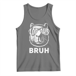 100th Day Of School Capybara Tank Top 100 Days Bruh Cool Capy Bara TS09 Black Heather Print Your Wear